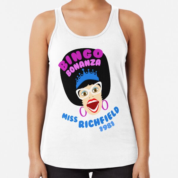 Miss R Bingo Bonanza Head Racerback Tank Top