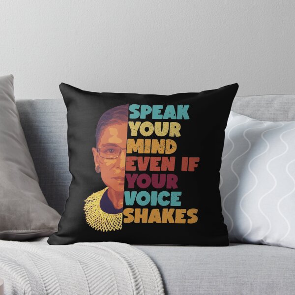 Item preview, Feminist Ruth Bader Ginsburg Speak Your Mind Even If Your Voice Shakes designed and sold by HappyWorldShop.