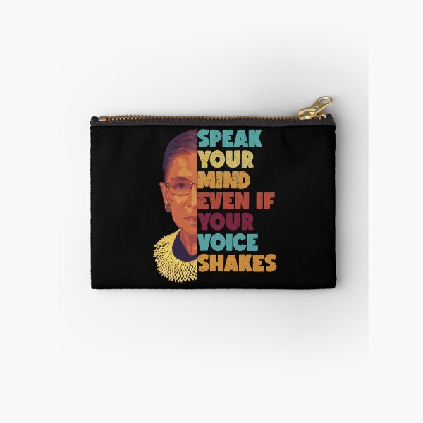 Artikelvorschau, Feminist Ruth Bader Ginsburg Speak Your Mind Even If Your Voice Shakes entworfen und verkauft von HappyWorldShop.