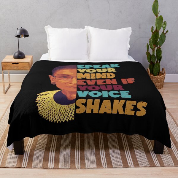 Item preview, Feminist Ruth Bader Ginsburg Speak Your Mind Even If Your Voice Shakes designed and sold by HappyWorldShop.