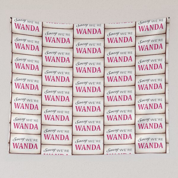 Item preview, Sorry we’re Wanda sign designed and sold by 1Creative-Name.