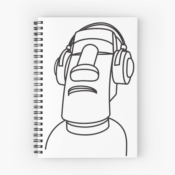 Item preview, Moai wearing Over-Ear Wireless Headphones designed and sold by close-up.biz.
