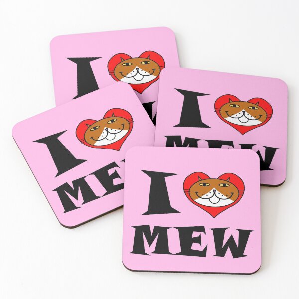 Item preview, I HEART MEW - ORANGE AND WHITE TUXEDO CAT designed and sold by RawSunArt.