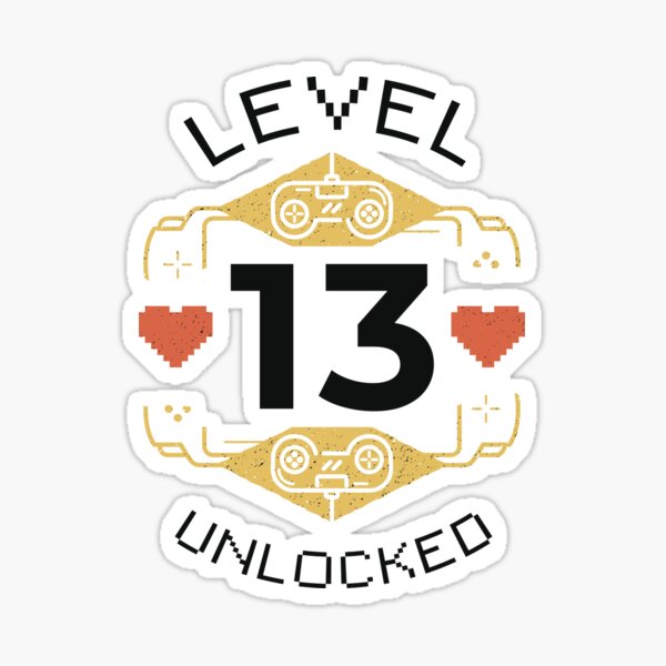 Level 13 Unlocked Sticker