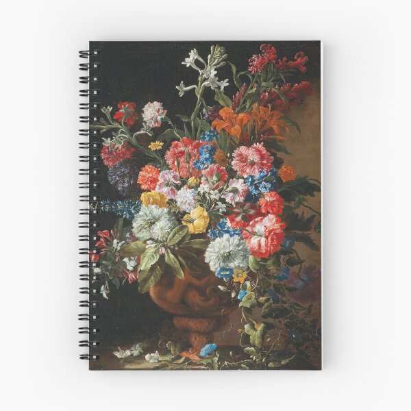 Item preview, Abraham Brueghel (baptised 28 November 1631 – c. 1690) -  Carnations, lillies, nigellas and other flowers in a decorative terracotta vase on a stone ledge designed and sold by VISIBLECREATION.