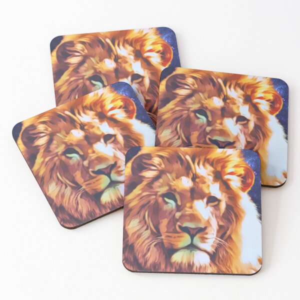 Item preview, Lion under the stars designed and sold by TRAVELLING THE COSMOS.
