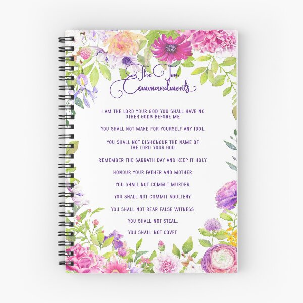 Item preview, The Ten Commandments - Summer Florals designed and sold by Amanda-Lakey.
