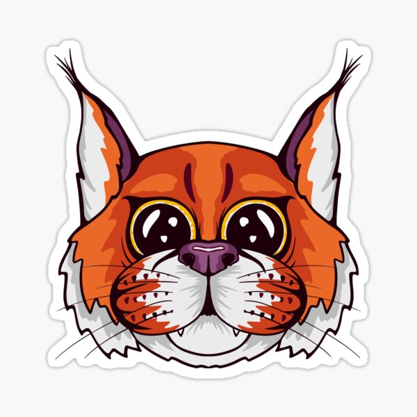 Cute Baby Lynx Cub Sticker