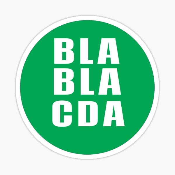BLA BLA CDA Sticker