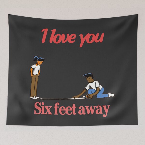 Item preview, i love you six feet away designed and sold by magufalo.