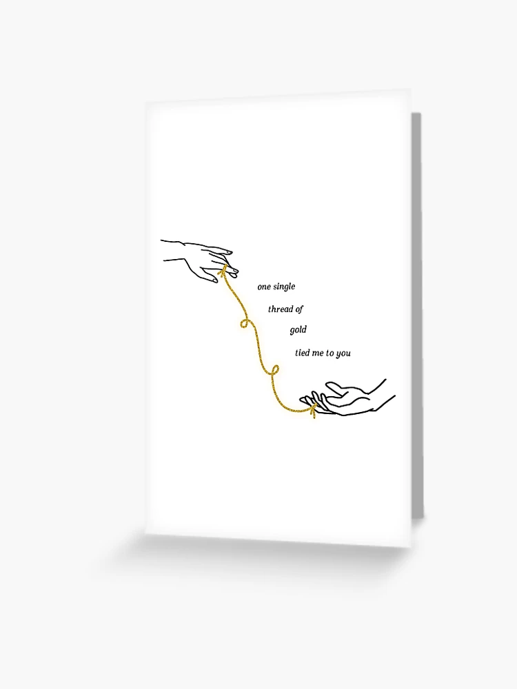 Taylor Swift Invisible String Design [with lyrics version] | Greeting Card