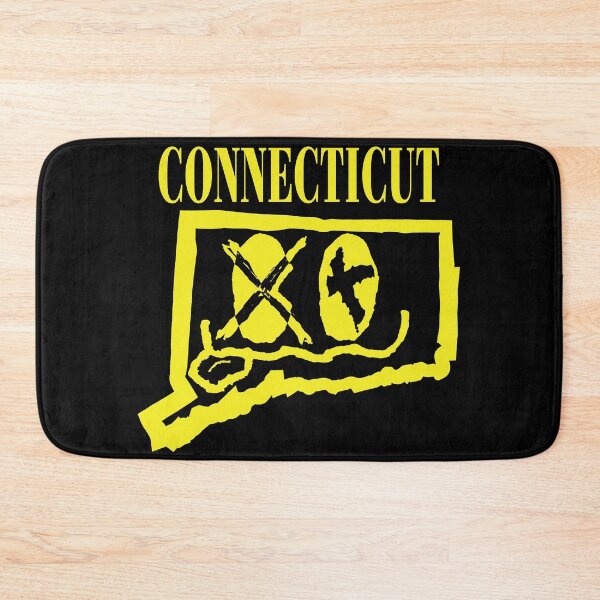 Item preview, Connecticut Grunge Smiling Face Black Background designed and sold by pelagio.