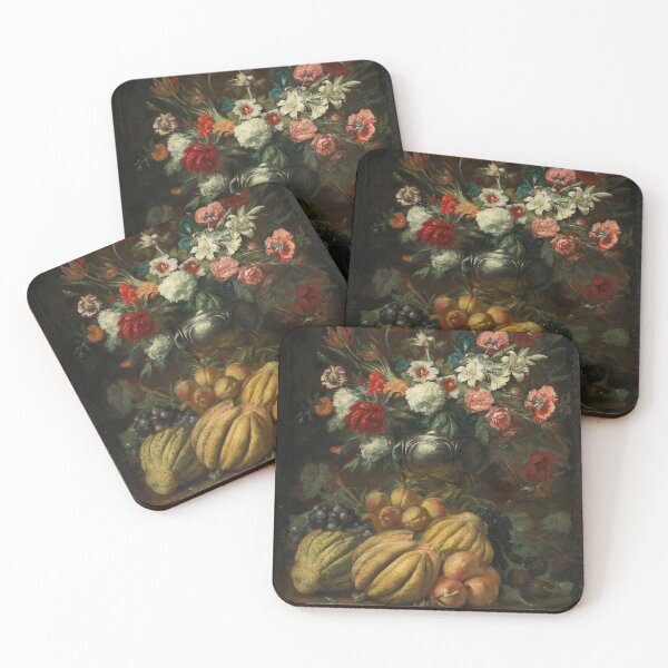 Item preview, Abraham Brueghel (baptised 28 November 1631 – c. 1690) - Flowers in a vase and fruit on a table designed and sold by VISIBLECREATION.