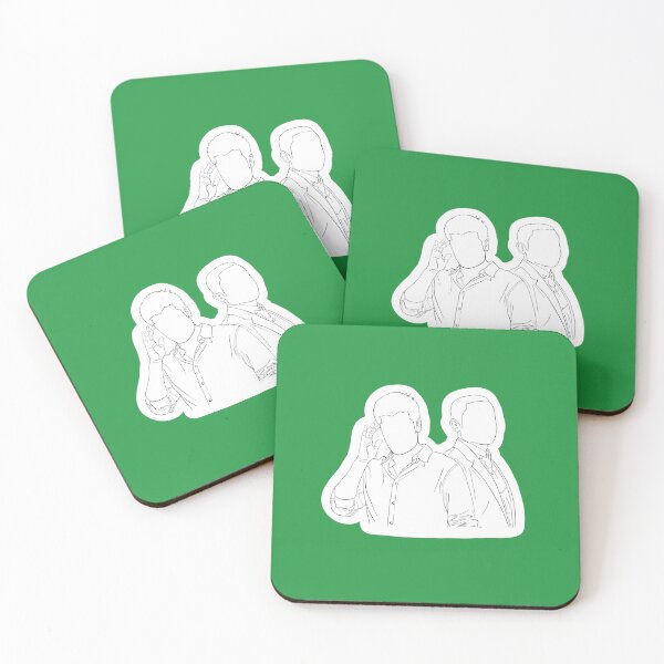 Item preview, Shawn and Gus Outline on White designed and sold by artsyANTcreatns.