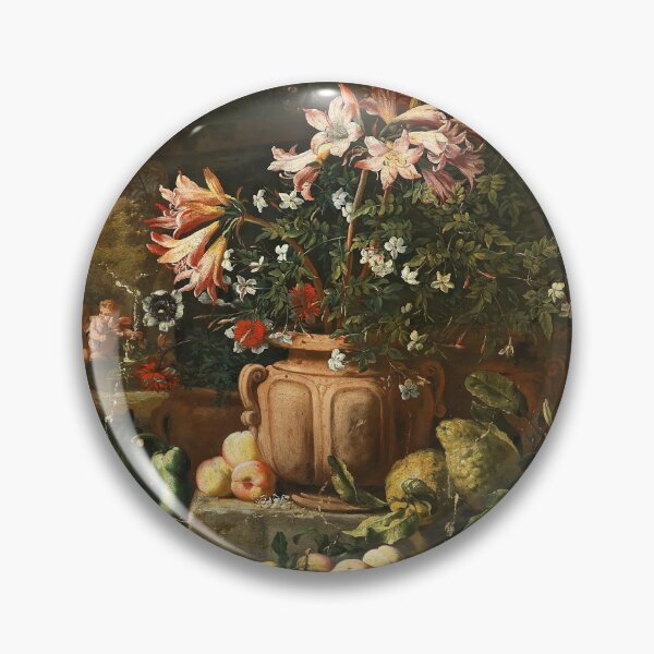 Item preview, Abraham Brueghel (baptised 28 November 1631 – c. 1690) -Still life of flowers with fruits, putti and animals designed and sold by VISIBLECREATION.