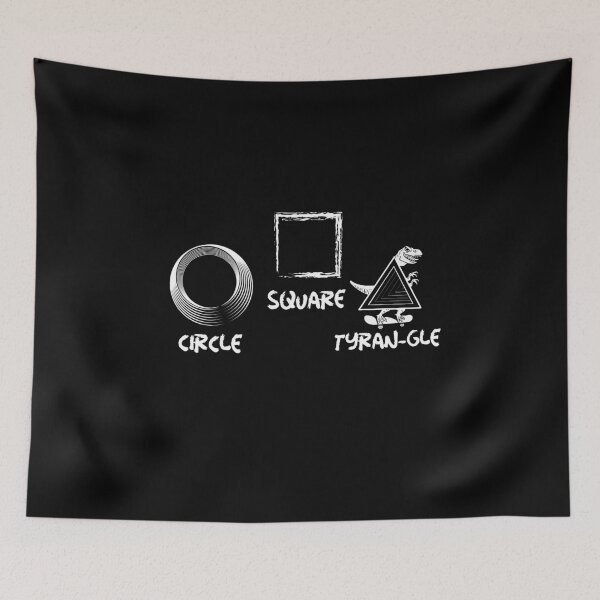 Aperçu de l'œuvre Dinosaure Tyran-gle Circle Square créée et vendue par FunnyAnimalGear.