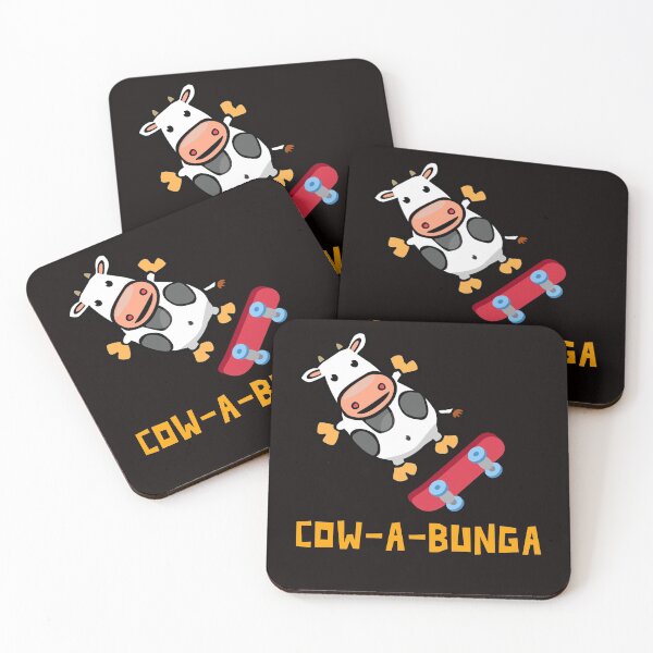 Item preview, Cow-a-bunga Skateboarding Cow  designed and sold by davestees506.