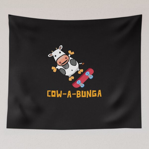 Item preview, Cow-a-bunga Skateboarding Cow  designed and sold by davestees506.