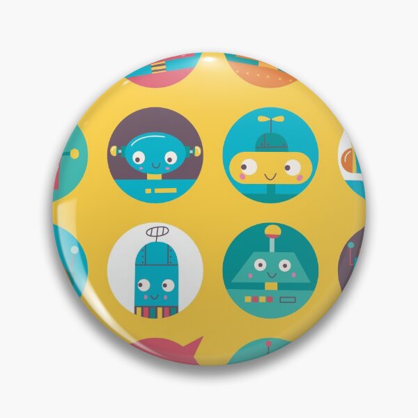 Item preview, Bright and Happy Robot Characters designed and sold by UglyLittleMug.