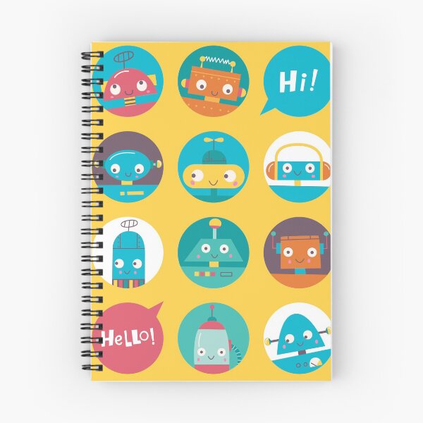 Item preview, Bright and Happy Robot Characters designed and sold by UglyLittleMug.