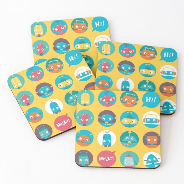Item preview, Bright and Happy Robot Characters designed and sold by UglyLittleMug.