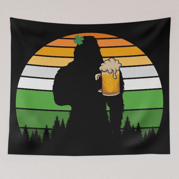 Item preview, Irish Bigfoot Drinking A Beer - St. Patricks Day Design designed and sold by Giacob.