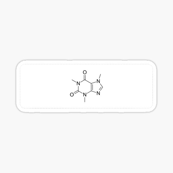 Extra Small Caffeine Molecule Sticker