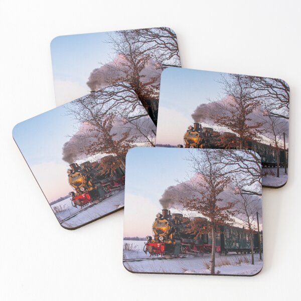 Item preview, Steam train with the setting sun reflecting in its boiler  designed and sold by Michael Brewer.