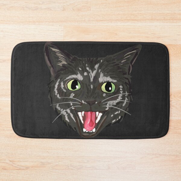 Item preview, Black cat hissing designed and sold by michelleachan.