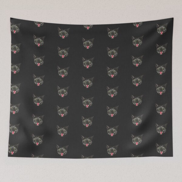 Item preview, Black cat hissing designed and sold by michelleachan.