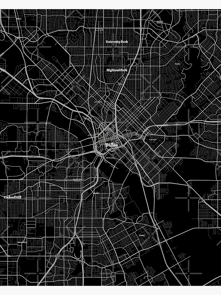 Dallas Texas Map | Map Of Dallas Texas | Black And White Map Of Dallas ...