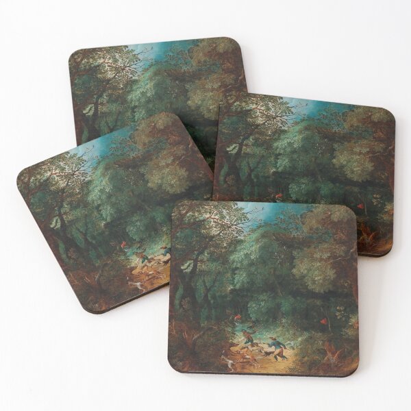 Item preview, Abraham Govaerts (ca. 1589 - 1626) -  A forest landscape with a bear hunt designed and sold by VISIBLECREATION.