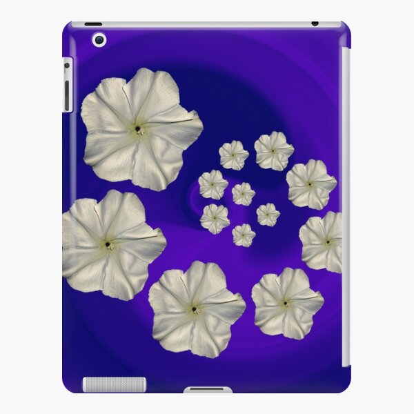 Spiral Moon Flower Purple/Blue Swirl iPad Snap Case
