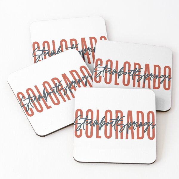 Item preview, Steamboat Springs Colorado // Script Design // State Flag Colors designed and sold by KylieBeth Designs.