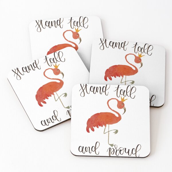 Item preview, Stand Tall And Proud little pink famingo designed and sold by SheLetters.