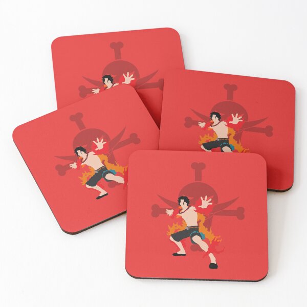 Item preview, Ace red one piece manga minimalist design art designed and sold by LeCoffre.
