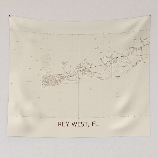 Item preview, Key West, FL Topographical Map Vintage designed and sold by PGHPhotoCo.