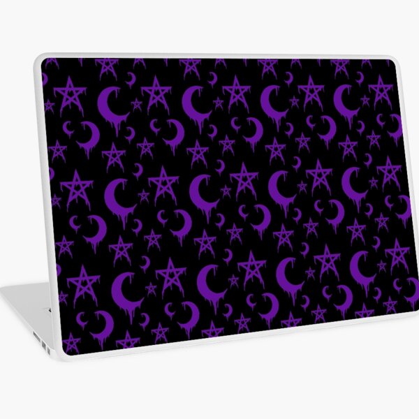Pentagramm Halbmond Rapport lila Laptop Folie