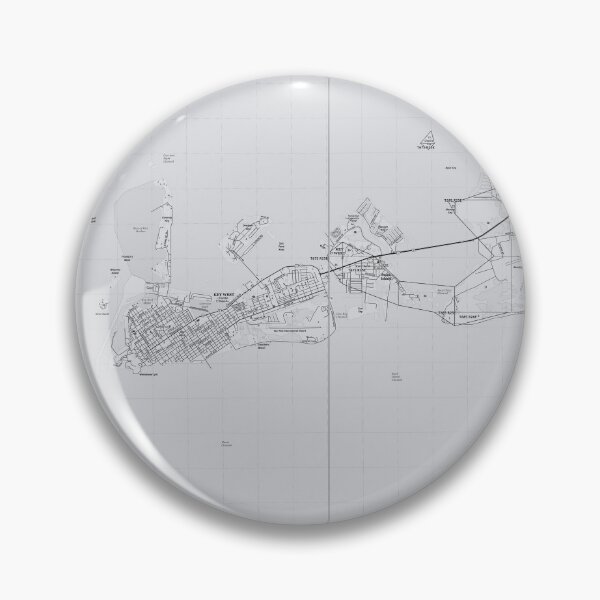 Item preview, Key West, FL Topographical Map Grey designed and sold by PGHPhotoCo.