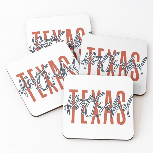 Item preview, Port Isabel Texas // Script Design // State Flag Colors designed and sold by KylieBeth Designs.