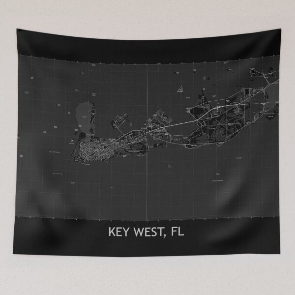Item preview, Key West, FL Topographical Map Black designed and sold by PGHPhotoCo.