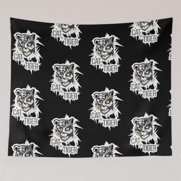 Item preview, cat vs tiger designed and sold by lefdaouired.