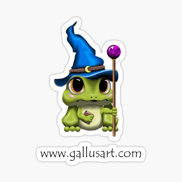 Adorable Frog Wizard - Dungeons and Froggos Sticker