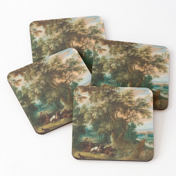 Item preview, Abraham Govaerts (ca. 1589 - 1626) - A wooded landscape with shepherds and their flock designed and sold by VISIBLECREATION.