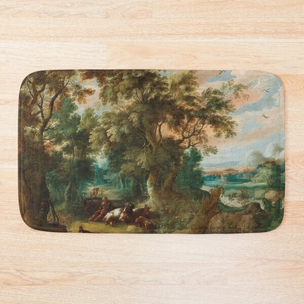 Item preview, Abraham Govaerts (ca. 1589 - 1626) - A wooded landscape with shepherds and their flock designed and sold by VISIBLECREATION.