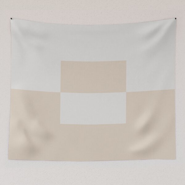 Item preview, Light Beige White Minimal Square Design 2 2021 Color of the Year Uptown Ecru and Gesso White designed and sold by ColorOfTheYears.