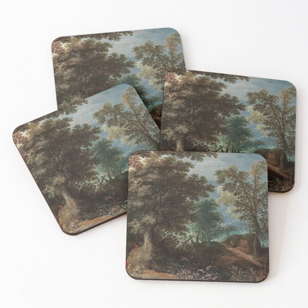 Item preview, Abraham Govaerts (ca. 1589 - 1626) - A wooded landscape with travellers designed and sold by VISIBLECREATION.
