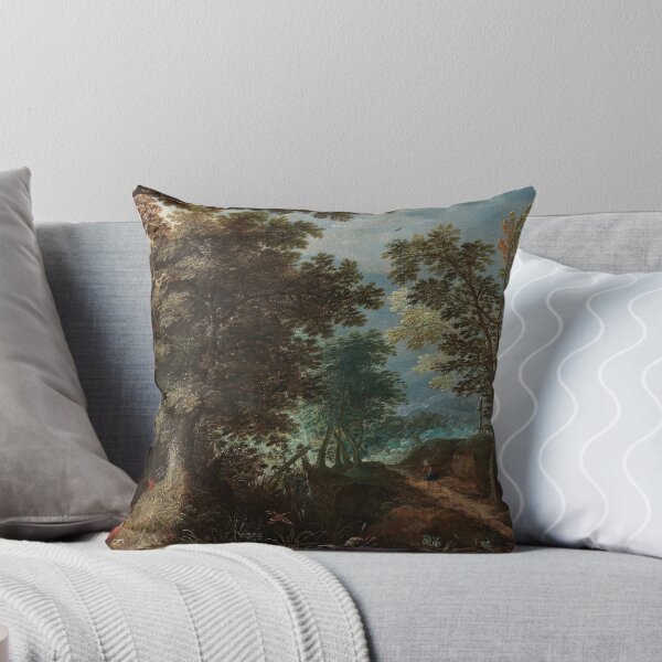 Item preview, Abraham Govaerts (ca. 1589 - 1626) - A wooded landscape with travellers designed and sold by VISIBLECREATION.