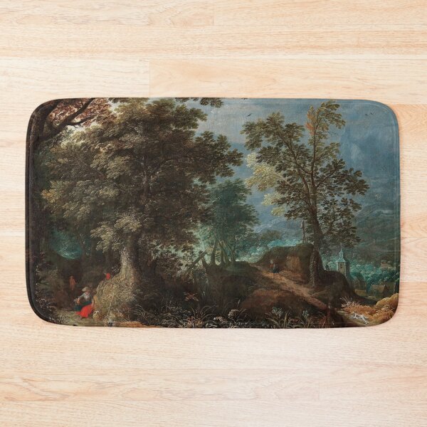 Item preview, Abraham Govaerts (ca. 1589 - 1626) - A wooded landscape with travellers designed and sold by VISIBLECREATION.