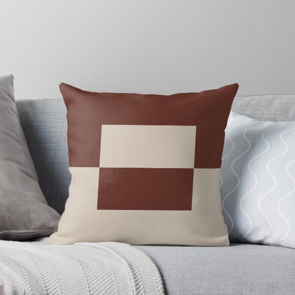 Item preview, Light Beige Reddish Brown Minimal Square Design 2 2021 Color of the Year Uptown Ecru and Terra Rosa designed and sold by ColorOfTheYears.